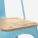 sillas estilo industrial diseño barra cocina steel wood light Medidas