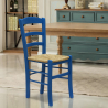 Silla Comedor Rústica Madera Asiento Artesanal Para Cocina Bar y Taberna Paesana 