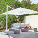 Sombrilla de aluminio para jardín y terraza 3x3m Paradise White Parasol Venta