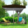 Sombrilla de aluminio para jardín y terraza Marte Brown 3x3m Venta