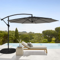Sombrilla de aluminio para jardín y terraza para hotel Fan Noir 3 metros Venta
