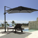 Sombrilla de aluminio para jardín y terraza 3x3m Paradise Noir Venta
