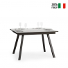 Mesa de comedor cocina extensible 90 x 120 - 180 cm diseño blanco Mirhi Venta