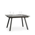 Mesa de comedor extensible gris 90 x 120 - 180 cm cocina Mirhi Concrete Oferta