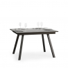 Mesa de comedor extensible gris 90 x 120 - 180 cm cocina Mirhi Concrete Oferta