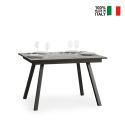 Mesa de comedor extensible gris 90 x 120 - 180 cm cocina Mirhi Concrete Venta