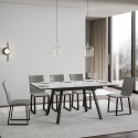 Mesa de comedor extensible 90 x 120 - 180 cm diseño moderno Mirhi Marble Rebajas