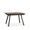Mesa de comedor madera cocina extensible 90 x 120 - 180 cm diseño Mirhi Noix Oferta