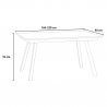 Mesa de comedor cocina extensible 90 x 160 - 220 cm blanco diseño Mirhi Long Descueto