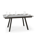 Mesa de comedor cocina extensible 90 x 160 - 220 cm blanco diseño Mirhi Long Oferta