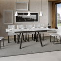 Mesa de comedor extensible 90 x 160 - 220 cm diseño moderno Mirhi Long Marble Rebajas