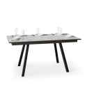 Mesa de comedor extensible 90 x 160 - 220 cm diseño moderno Mirhi Long Marble Oferta