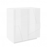 Mueble Aparador diseño moderno blanco 2 puertas y 2 estantes Ping Side S Oferta