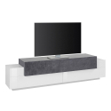 Mueble TV 4 estantes y 3 puertas abatibles 200 cm diseño moderno Corona Low Report Oferta