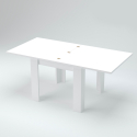 Mesa para comedor extensible 90-180x90cm de diseño madera blanca Jesi Liber Wood Oferta