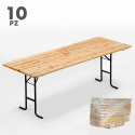 10 Mesas en madera para conjunto de mesa y bancos 220x80 Oferta