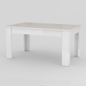 Mesa blanco brillante extensible 140-190 x 90 cm para comedor Jesi Light Oferta