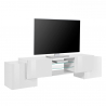 Mueble de TV 190 cm salón 4 puertas 2 estantes de cristal diseño Pillon XL Oferta