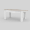 Mesa extensible 160-210x90cm blanca de diseño moderno para salón y cocina Jesi Long Oferta