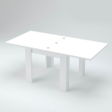 Mesa extensible blanca de diseño moderno 90-180x90cm salón y cocina Jesi Liber Oferta