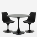 juego mesa redonda 70 cm diseño Tulipan 2 sillas estilo moderno escandinavo iris Descueto