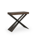 Consola extensible 90 x 40 - 300 cm mesa madera diseño moderno Diago Noix Oferta