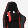 Silla ergonómica para juegos con cojines de reposabrazos ajustables Adelaide Fire Stock
