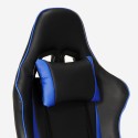 Silla ergonómica para juegos con cojines de reposabrazos ajustables Adelaide Sky Stock