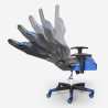 Silla ergonómica para juegos con cojines de reposabrazos ajustables Adelaide Sky Modelo