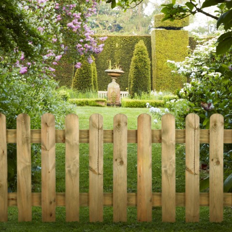 Valla jardín empalizada madera 180 x 70 cm huerto Mini
