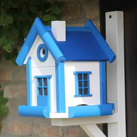 Nido de pájaro casa de madera para jardín al aire libre Sweety Azzurro Promoción