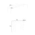 Consola mesa comedor extensible 90 x 48-204 cm blanco Olanda Small Noix Descueto