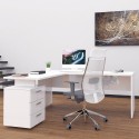 Escritorio moderno en esquina 180x160 con cajonera de 3 cajones New Selina Promoción