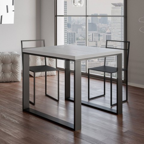 Mesa comedor cocina extensible 90 x 90-180 cm blanco Tecno Libra