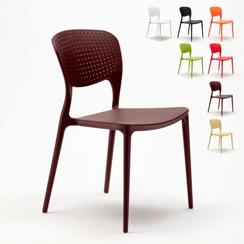 Stock 20 sillas polipropileno de colores apilables Garden Giulietta bar restaurante cafetería Venta