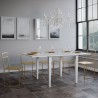 Mesa extensible 90 x 90-180 cm cocina blanco clásico Impero Libra Rebajas
