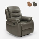 Sillón relax reclinable manual con reposapiés polipiel Panama Lux Promoción