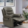 Sillón relax reclinable manual con reposapiés polipiel Panama Lux Venta