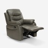 Sillón relax reclinable manual con reposapiés polipiel Panama Lux Descueto