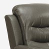 Sillón relax reclinable manual con reposapiés polipiel Panama Lux Stock
