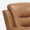 Sillón relax reclinable manual con reposapiés polipiel Panama Lux 