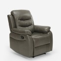 Sillón relax reclinable manual con reposapiés polipiel Panama Lux Rebajas