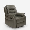 Sillón relax reclinable manual con reposapiés polipiel Panama Lux Rebajas