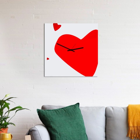 Reloj de pared cocina sala de estar corazón diseño moderno AmOre Promoción