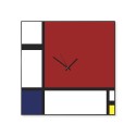Reloj de pared de pizarra magnética de diseño moderno Mondrian Oferta