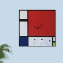 Reloj de pared de pizarra magnética de diseño moderno Mondrian Descueto