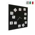 Reloj de pared cuadrado 50x50cm diseño moderno números magnéticos Changing Oferta