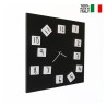 Reloj de pared cuadrado 50x50cm diseño moderno números magnéticos Changing Oferta
