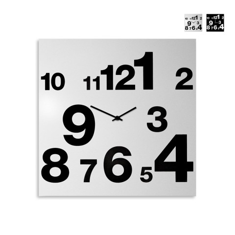 Reloj de pared 50x50cm diseño moderno abstracto minimalista Numbers