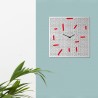 Reloj de pared de salón cuadrado decorativo moderno Crossword Descueto